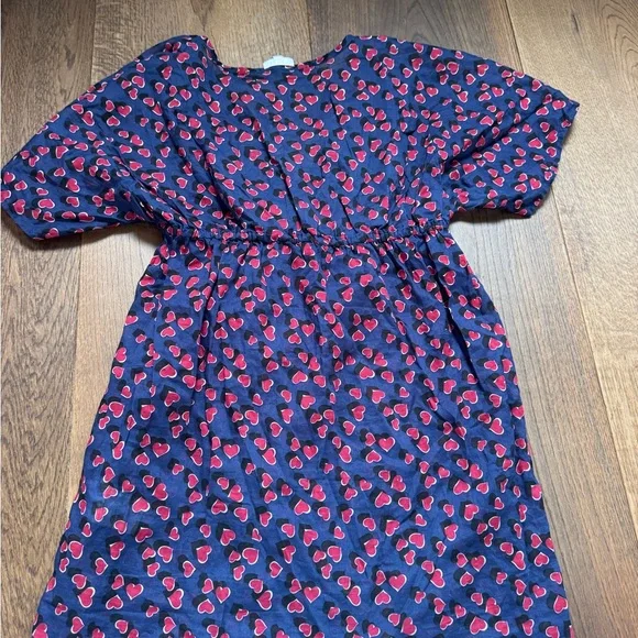 Gucci Blue Dress with Red Heart Design